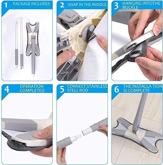 Microfiber X Shape Mop for Floor Cleaning, Dust Mop with Self Wringing, Ceramic Floor, Wood Floor Cleaner Mop, Dry Wet Mop Hands-Free Household Cleaning Tool for Home & Office Microfiber X Shape Mop for Floor Cleaning, Dust Mop with Self Wringing, Ceramic Floor, Wood Floor Cleaner Mop, Dry Wet Mop Hands-Free Household Cleaning Tool for Home & Office